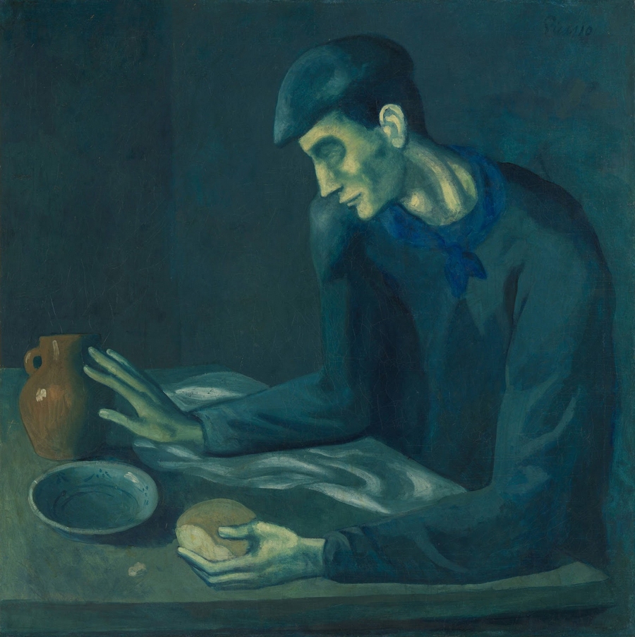 Hegyi Zoltán Imre: Otthonod a sötétségben (Pablo Picasso: A vak ember étele, 1903)